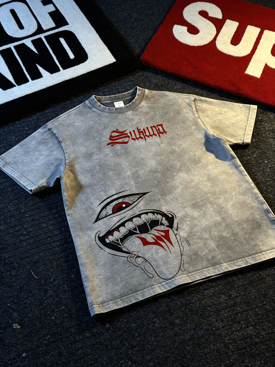 SUKUNA   ACID WASH T-SHIRT