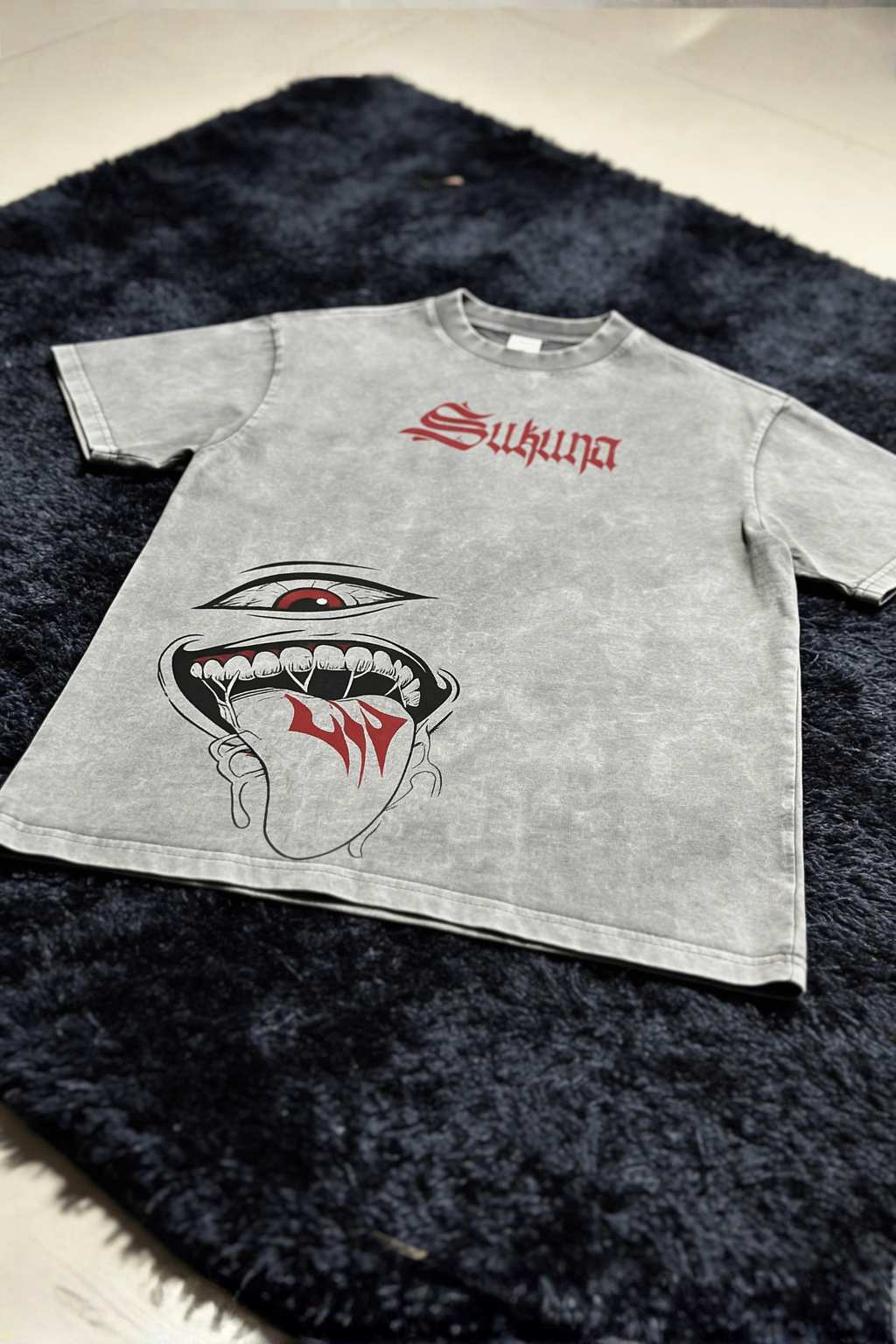 SUKUNA   ACID WASH T-SHIRT