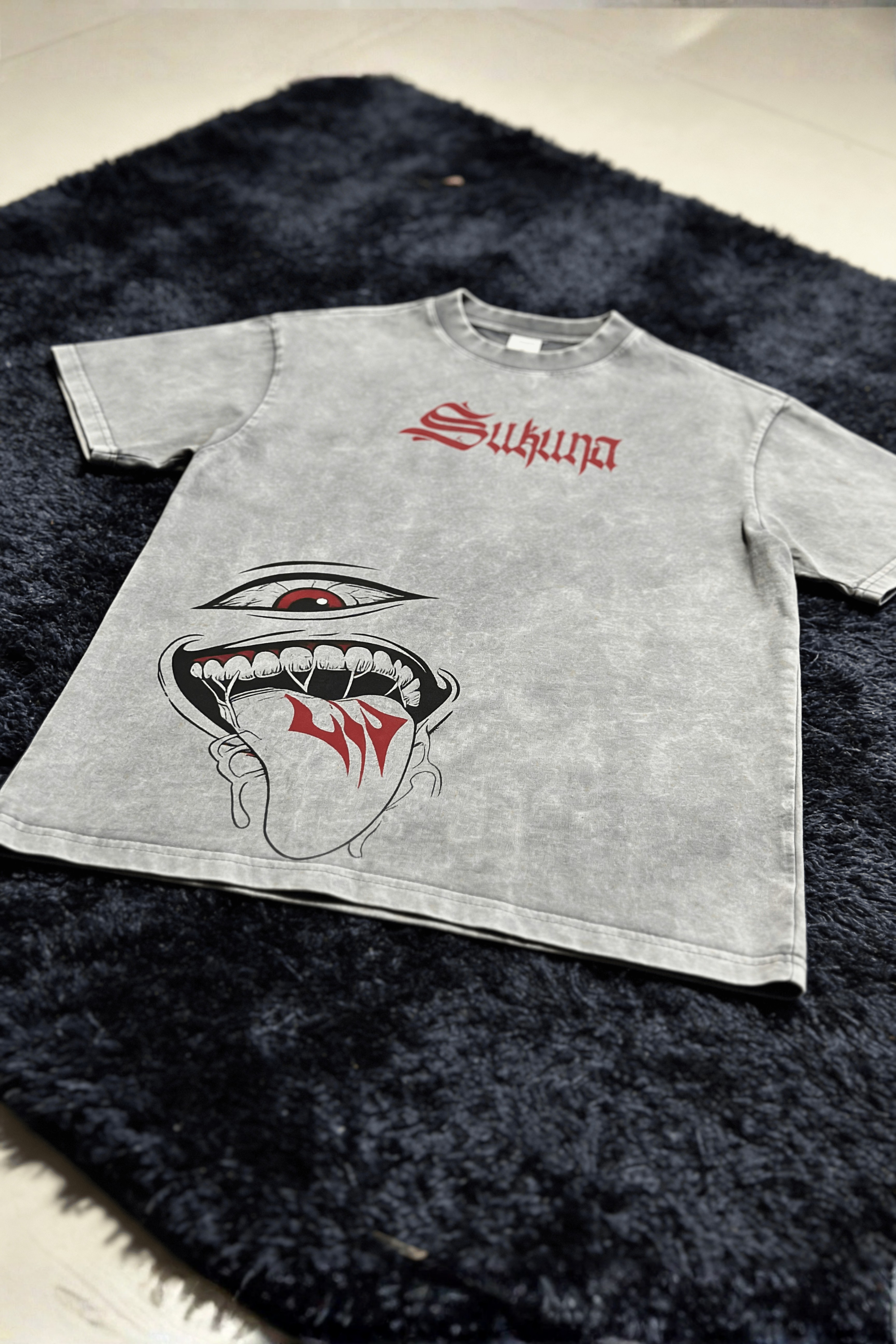 SUKUNA   ACID WASH T-SHIRT