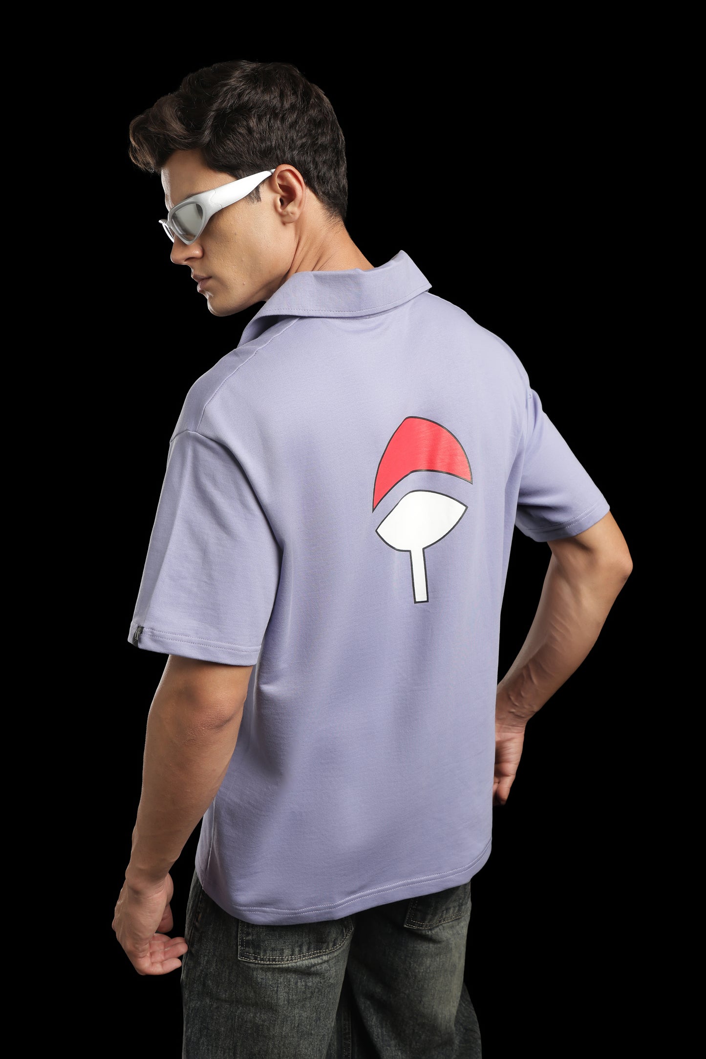 Naruto: Sasuke Uchicha Oversized Polo Cosplay T-Shirt