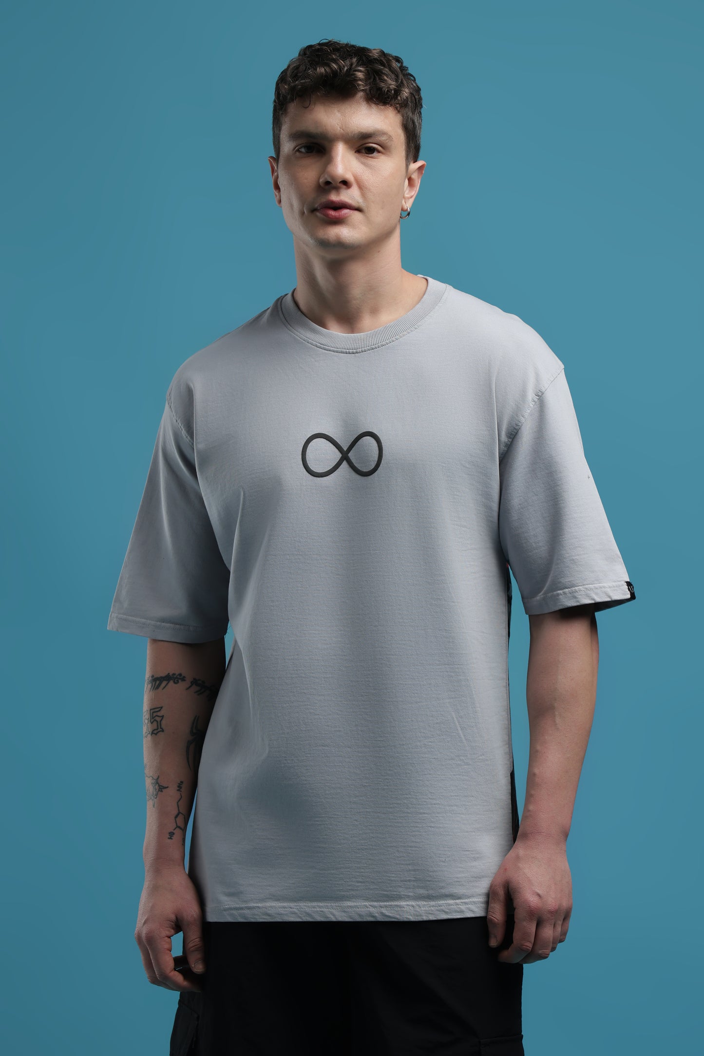 Jujutsu Kaisen:Satoru Gojo Grey Acid wash Oversized T-Shirt