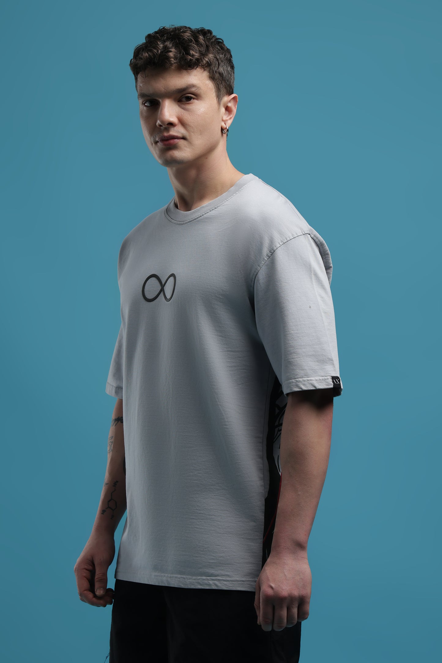 Jujutsu Kaisen:Satoru Gojo Grey Acid wash Oversized T-Shirt