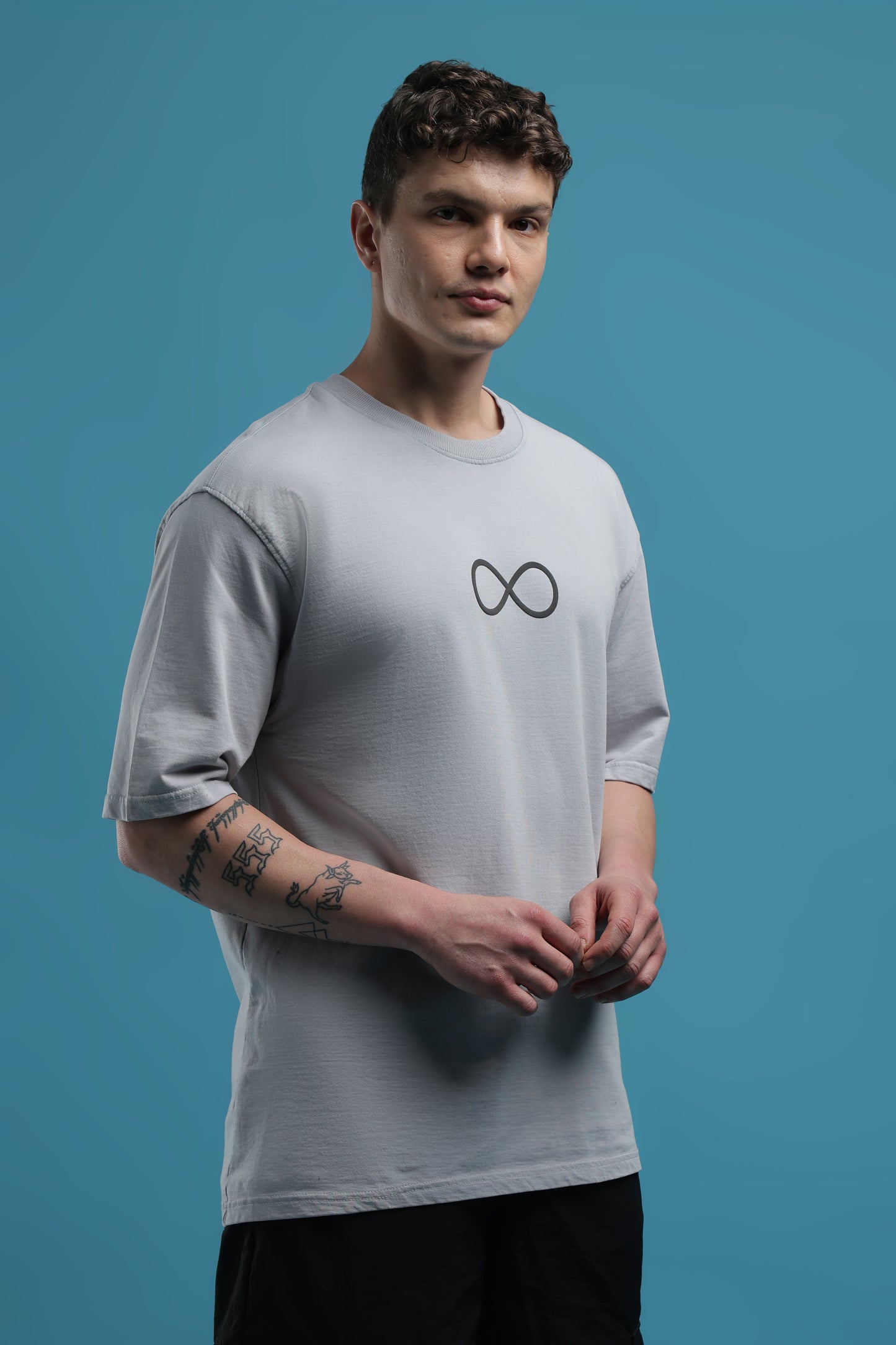 Jujutsu Kaisen:Satoru Gojo Grey Acid wash Oversized T-Shirt