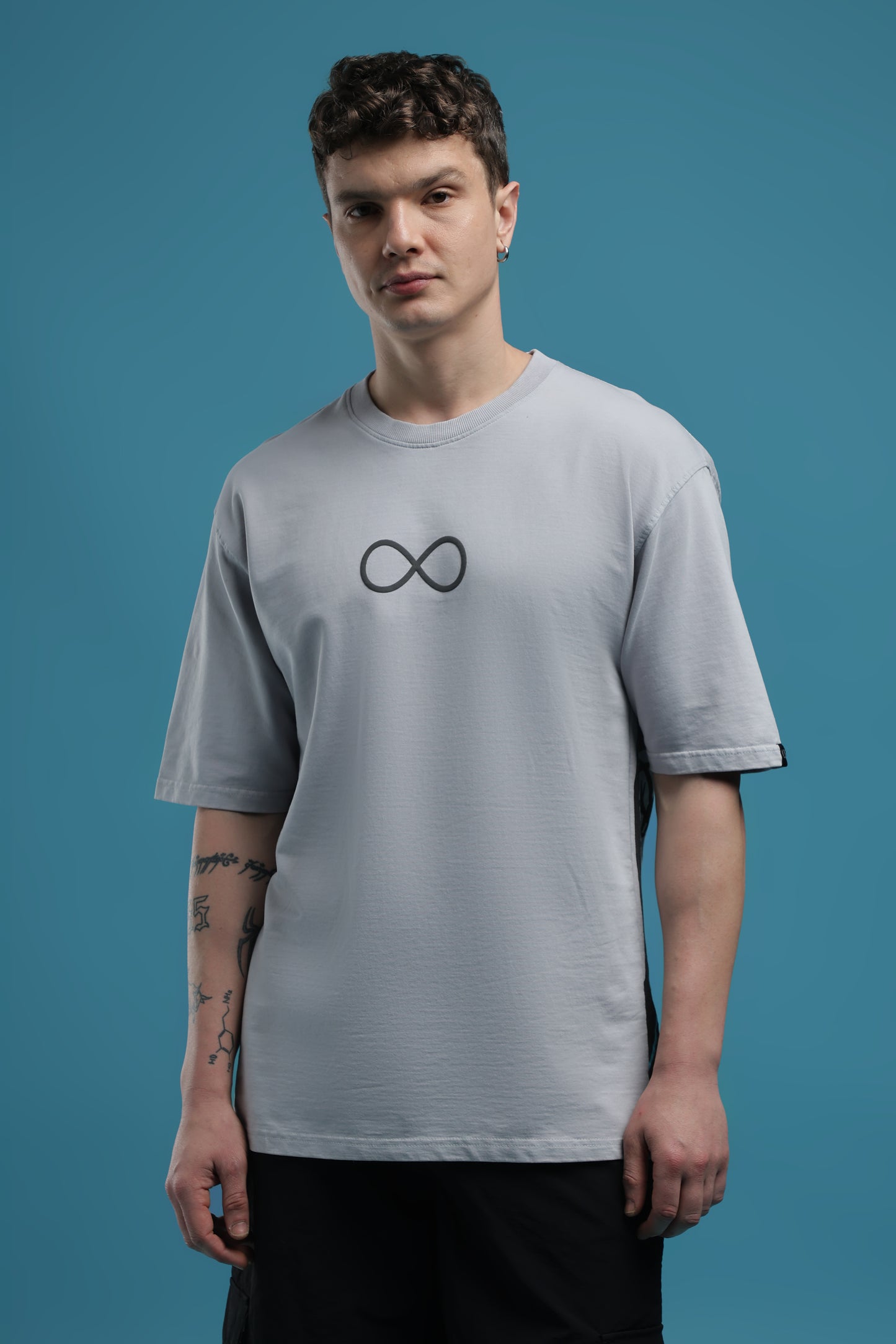 Jujutsu Kaisen:Satoru Gojo Grey Acid wash Oversized T-Shirt