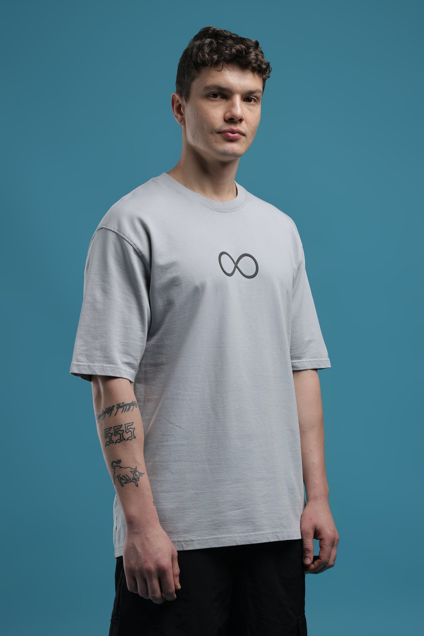 Jujutsu Kaisen:Satoru Gojo Grey Acid wash Oversized T-Shirt