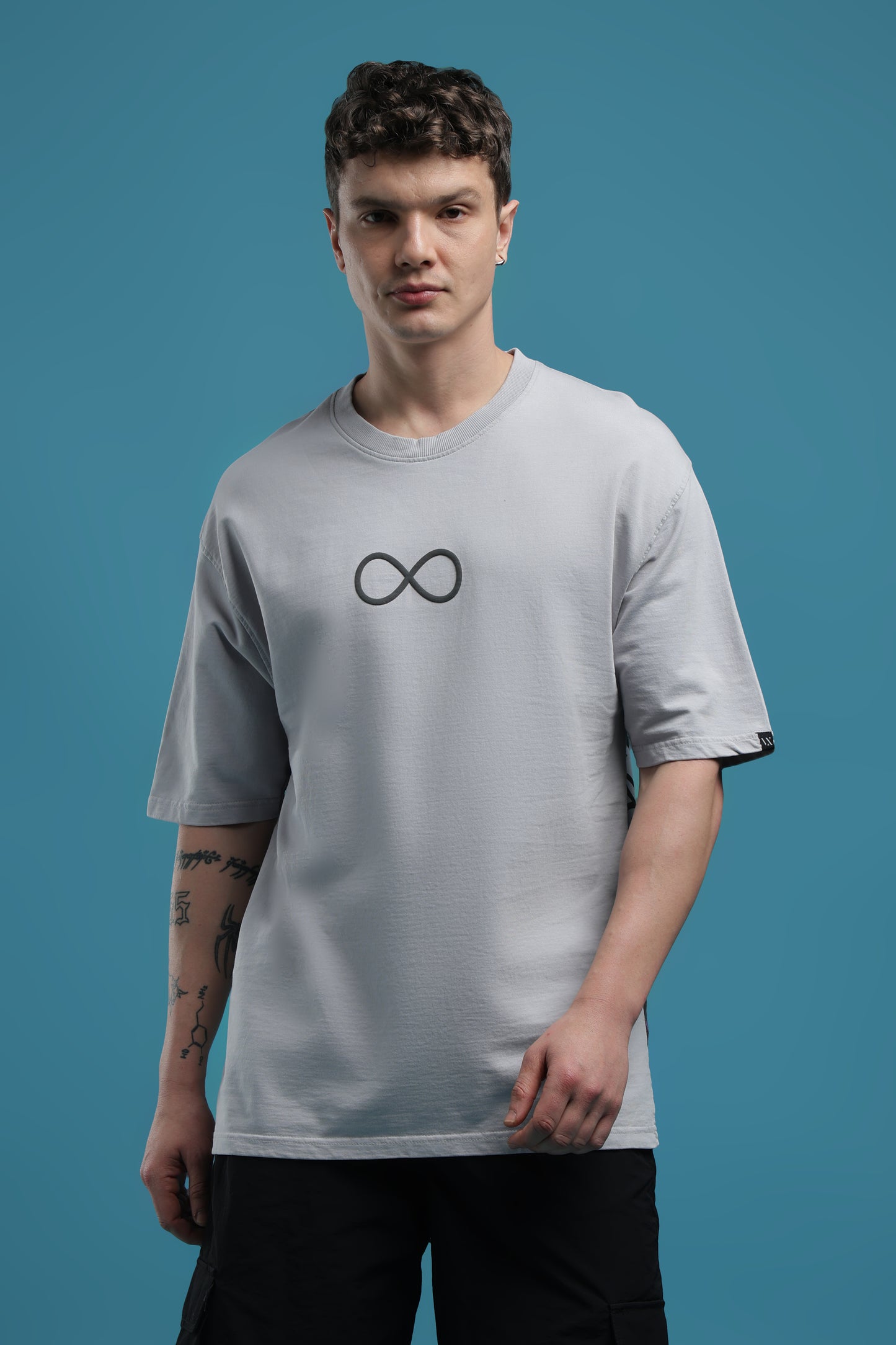 Jujutsu Kaisen:Satoru Gojo Grey Acid wash Oversized T-Shirt