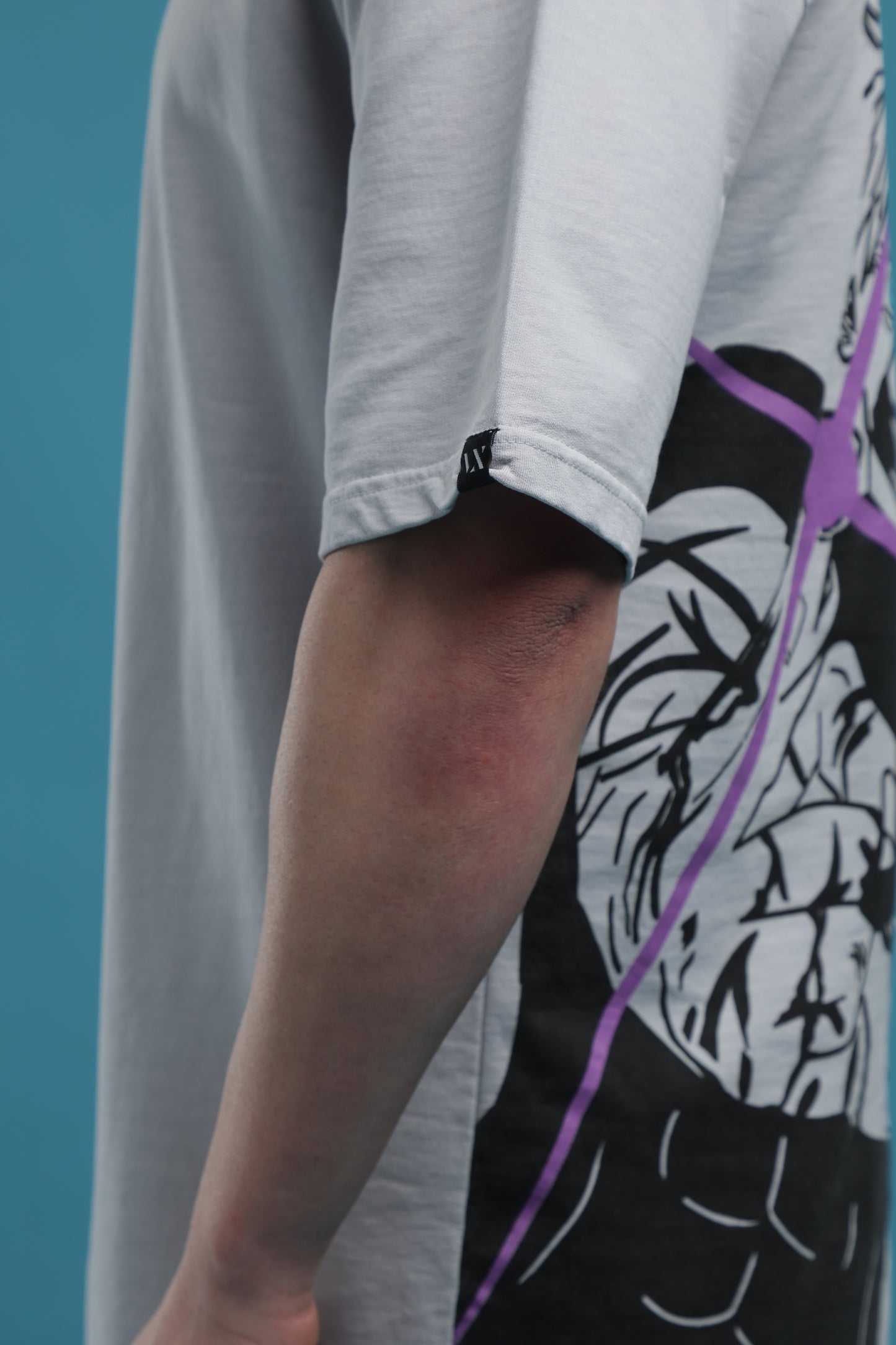 Jujutsu Kaisen:Satoru Gojo Grey Acid wash Oversized T-Shirt