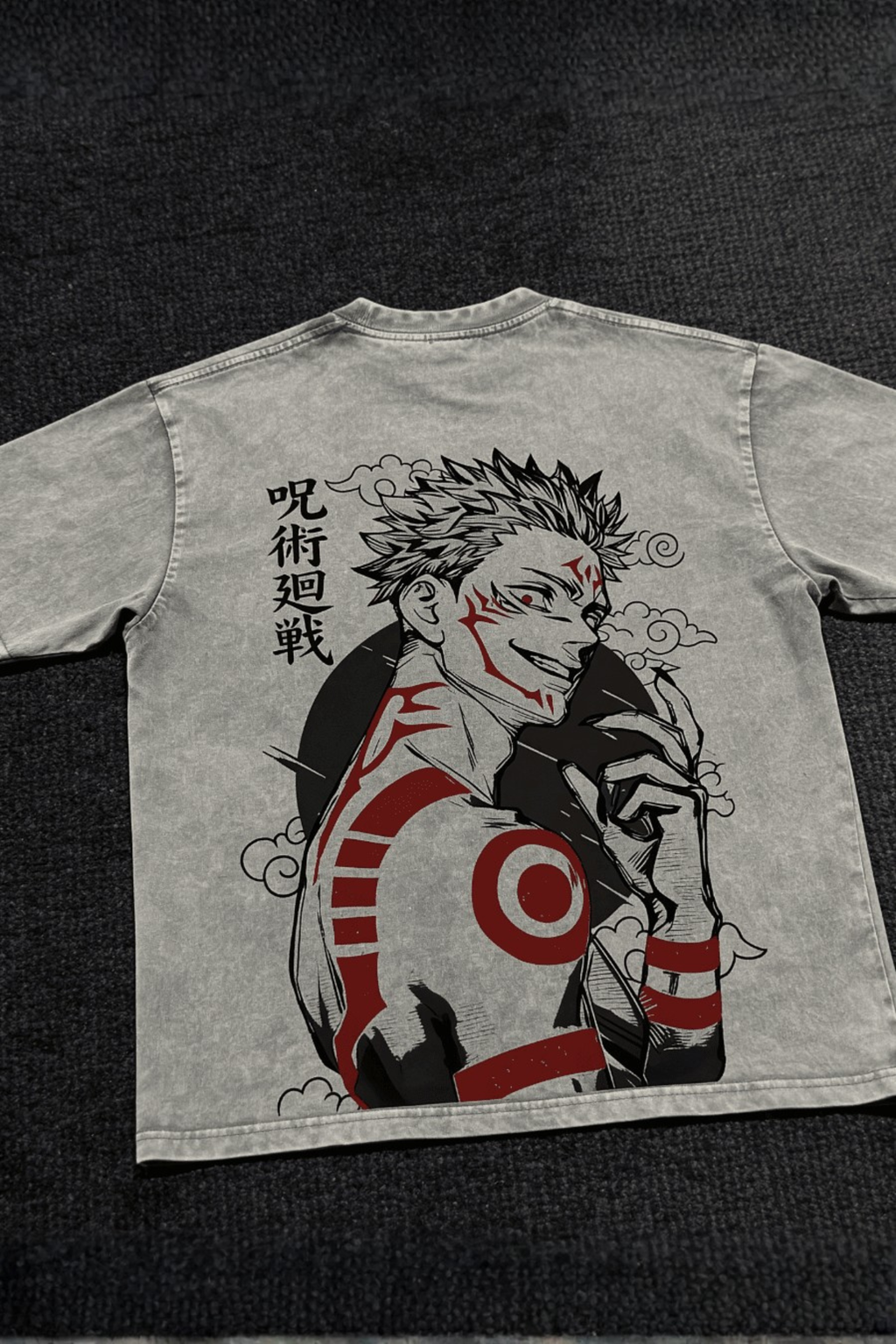 SUKUNA   ACID WASH T-SHIRT