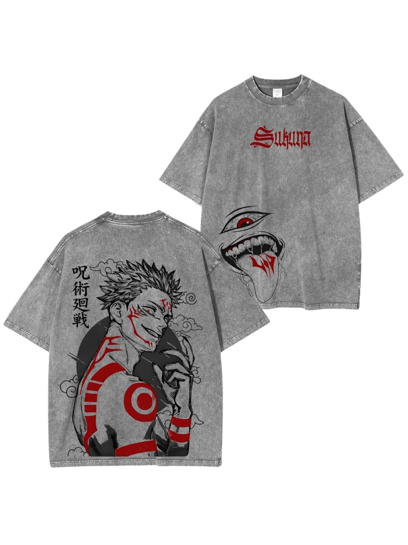 SUKUNA   ACID WASH T-SHIRT