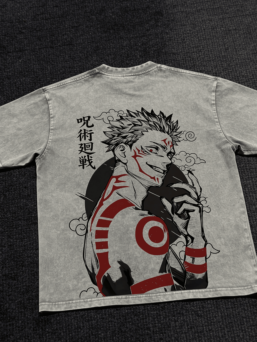 SUKUNA   ACID WASH T-SHIRT